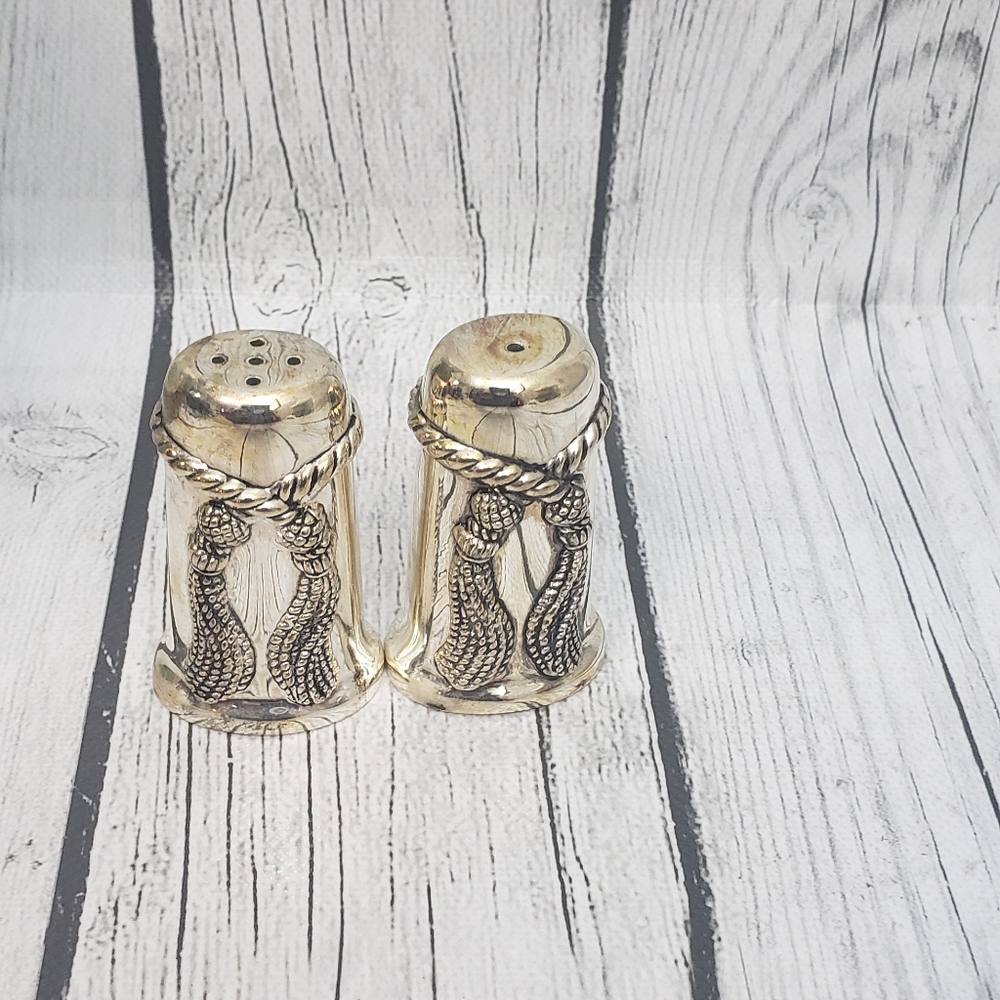 Vintage Salt and Pepper Metal Silver from The Silea Manufacture